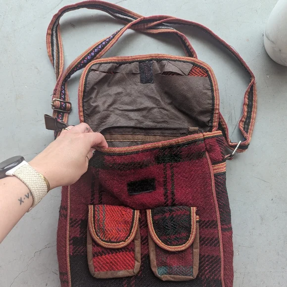 4/$25 NAVAJO KNIT VINTAGE SIDE BAG - Picture 4 of 4